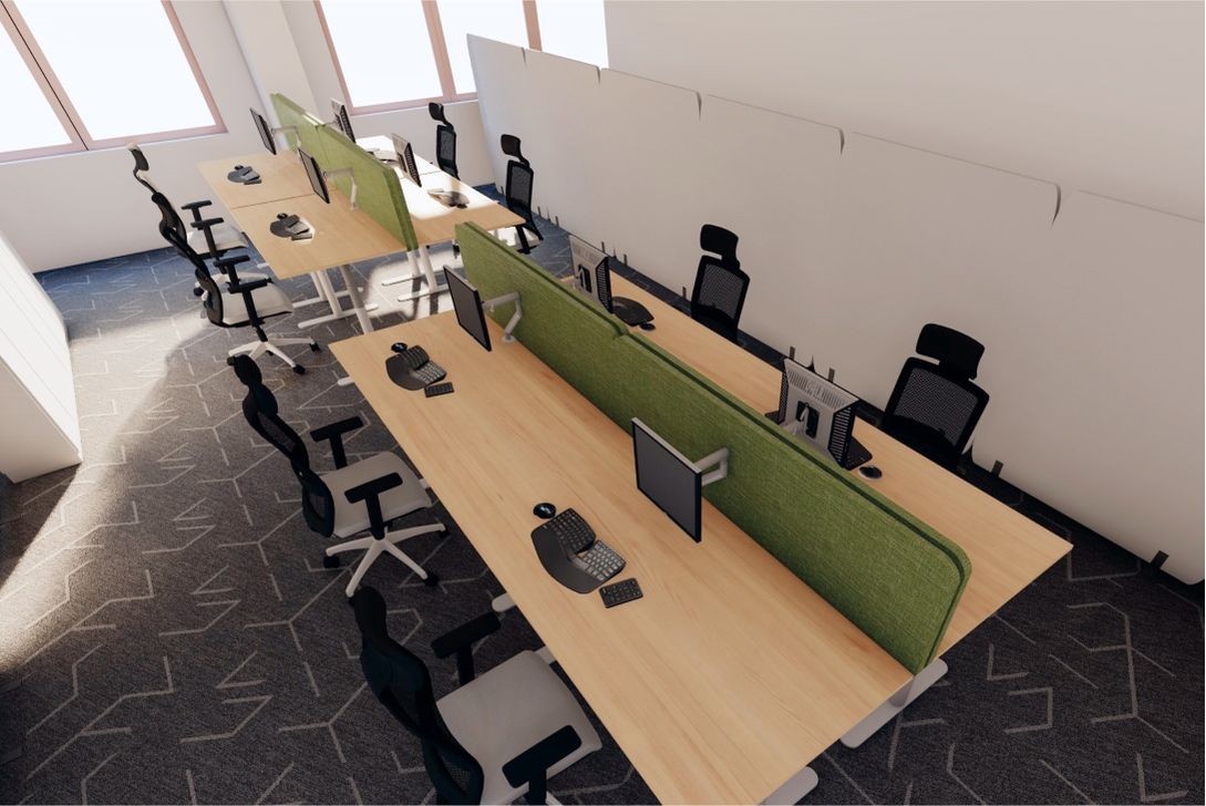 Vizualizace ergonomického open space